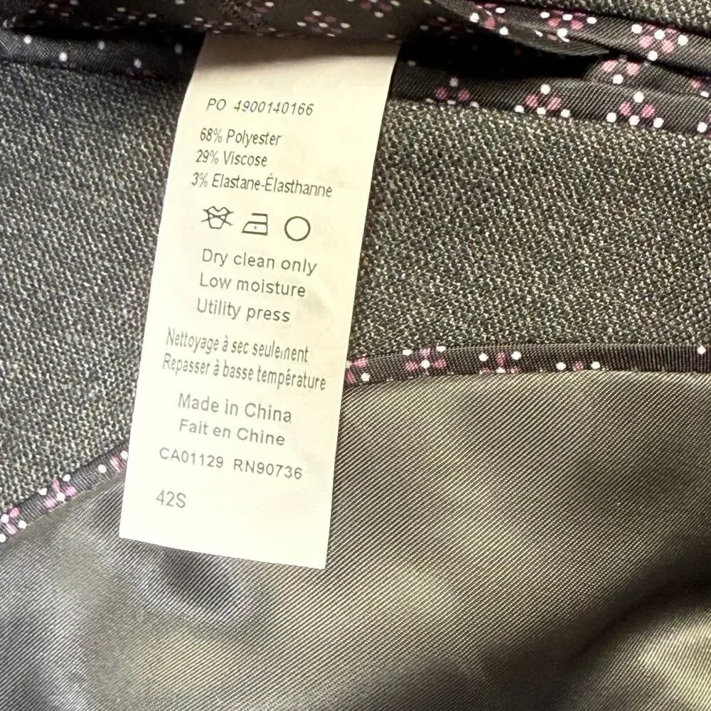 Tallia Men's Classic-Fit stretch Suit Jacket Dark Gray 42S $360